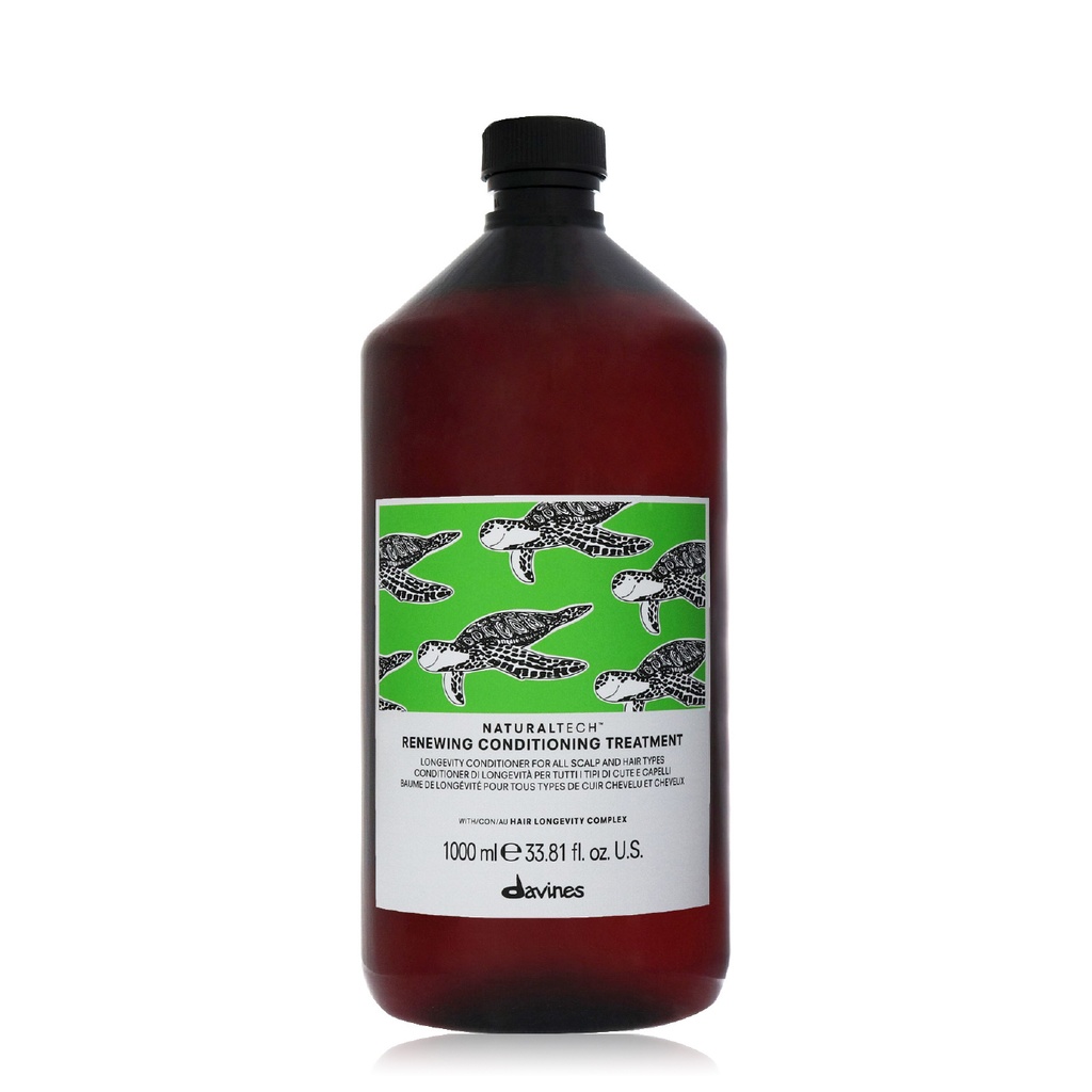 DAVINES Naturaltech Renewing Conditioner - Baume de longévité pour tous types de cheveux - 1000ml