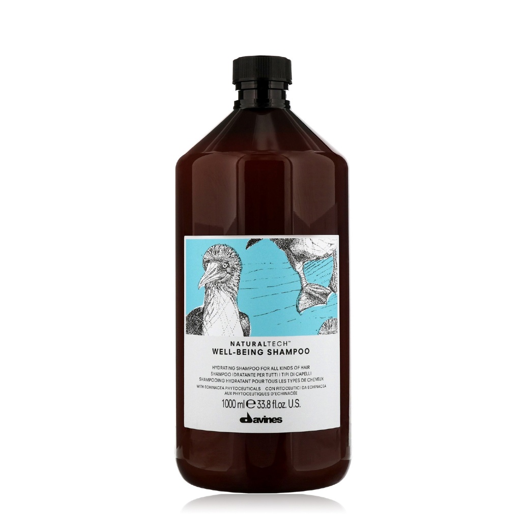 DAVINES Naturaltech Well-Being Shampoo - Shampooing hydratant pour tous les types de cheveux