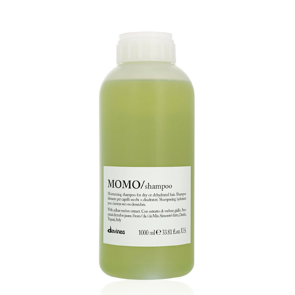 DAVINES Momo Shampoo - Shampooing hydratant pour cheveux secs et desséchés
