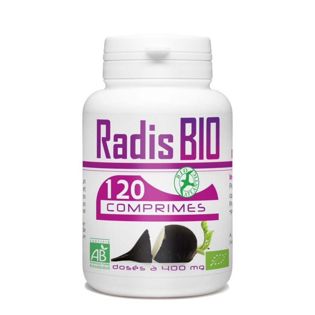 Bio Atlantic Radis Noir BIO - Complément alimentaire Détox / Digestion - 120 comprimés