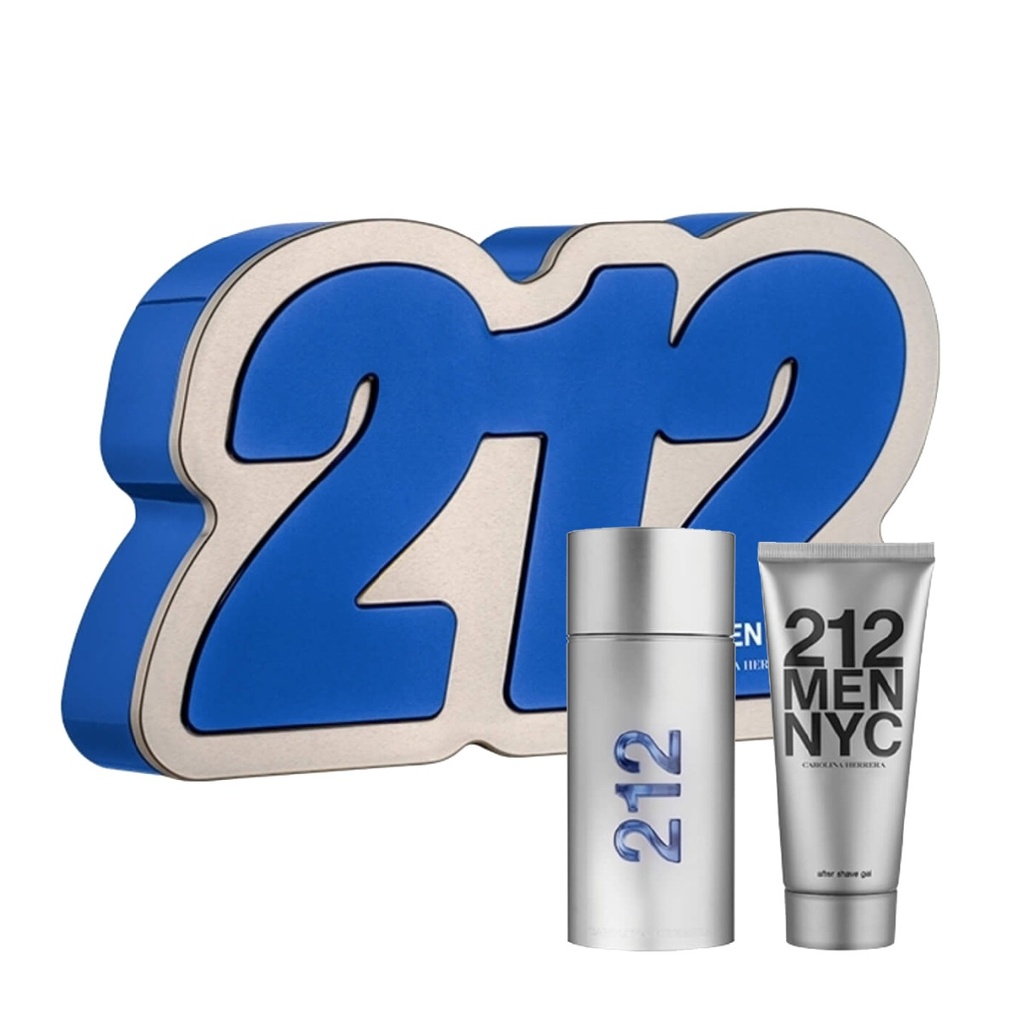 CAROLINA HERRERA 212 - Coffret eau de Toilette pour Homme 100 ml + Gel douche 100 ml