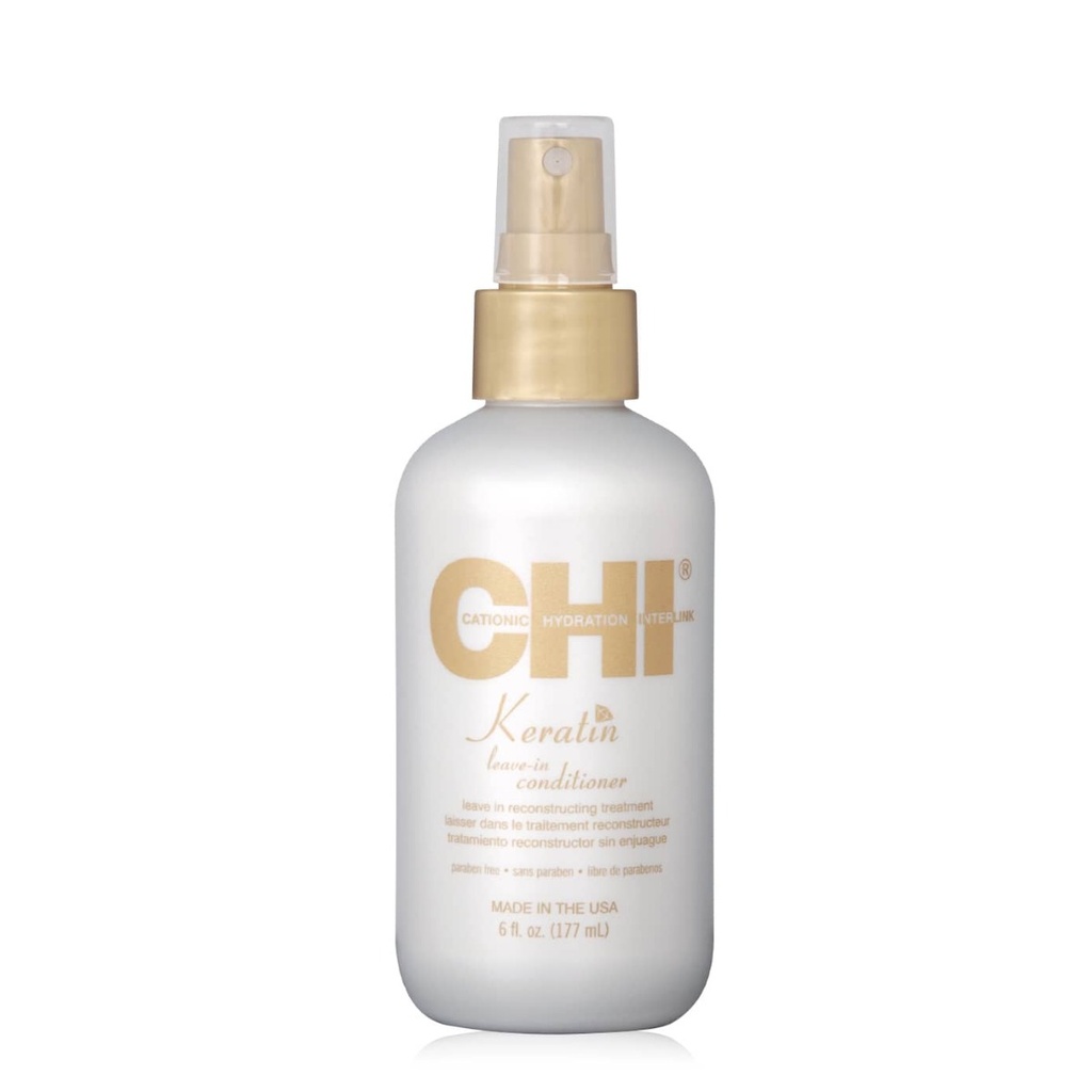 CHI Keratin Leave-In-Conditioner - Soin sans rinçage pour cheveux très secs et fragilisés - 177ml