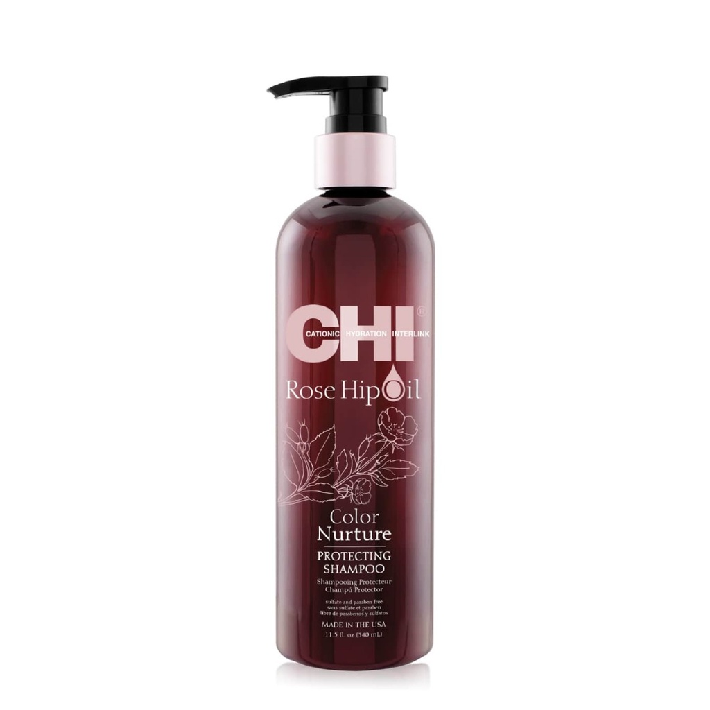 CHI Rosehip Oil - Shampooing protecteur pour cheveux colorés - 355ml