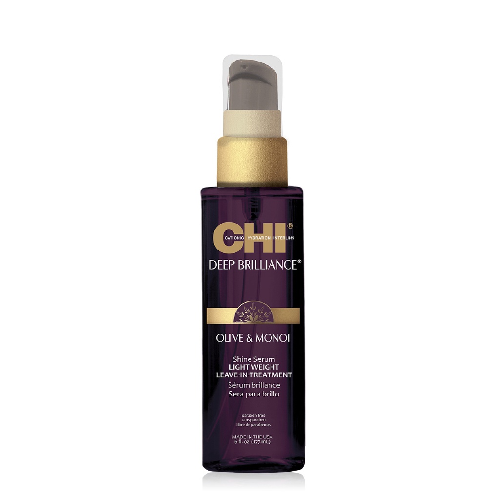 CHI Deep Brilliance Olive & Monoi - Sérum brillance sans rinçage pour cheveux très abîmés et cassants