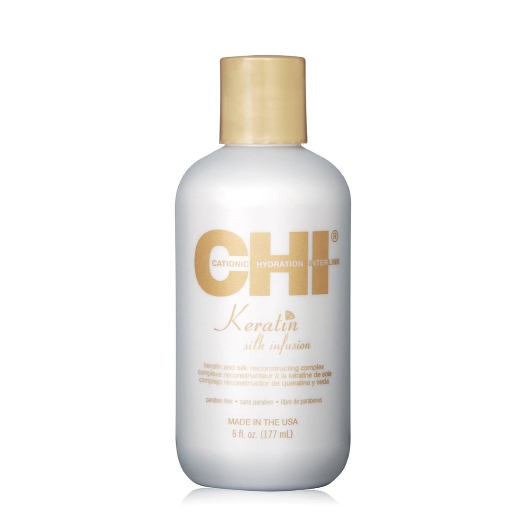 CHI Keratin Silk Infusion - Complexe reconstructeur pour cheveux très secs et fragilisés, sans rinçage