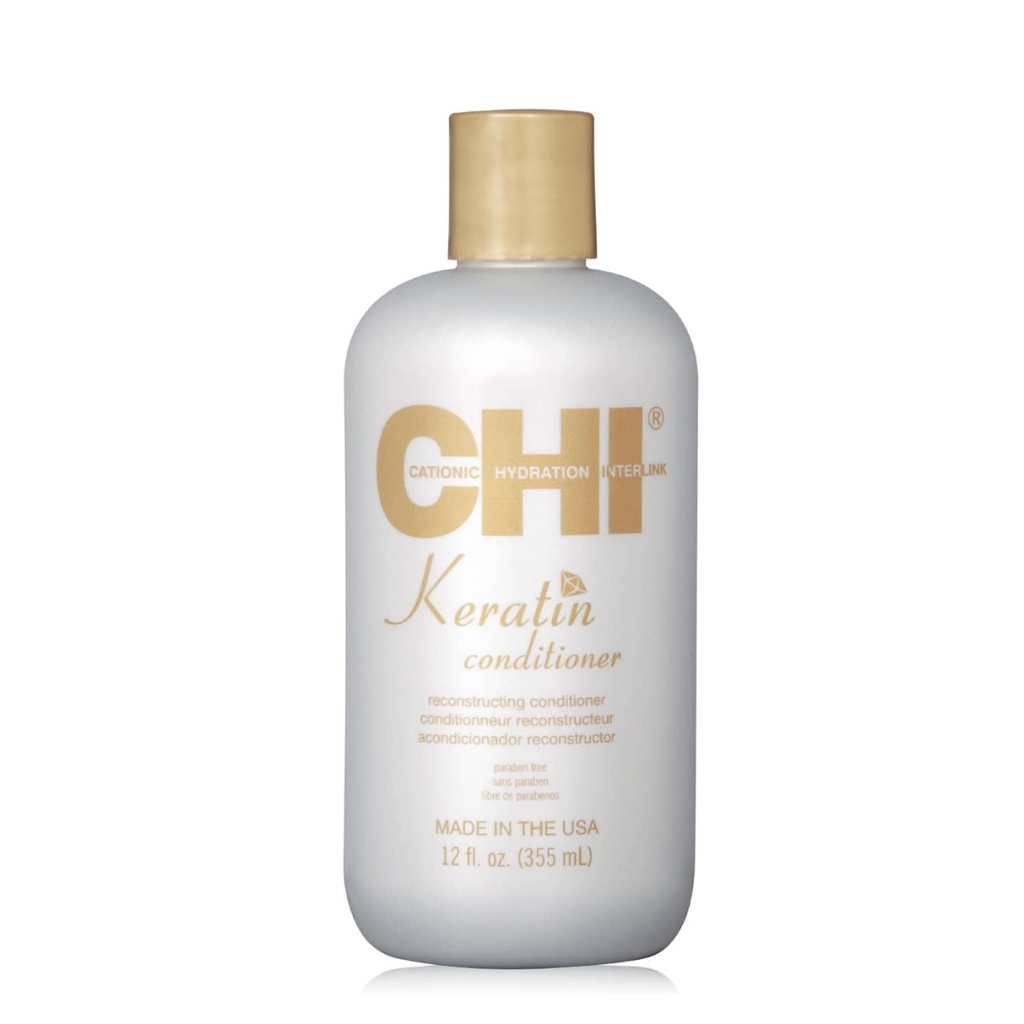CHI Keratin Conditioner - Après-shampooing reconstructeur pour cheveux très secs et fragilisés