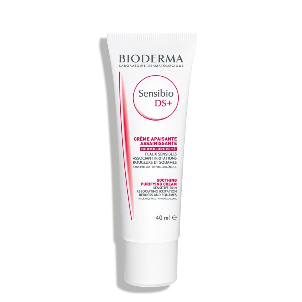 BIODERMA Sensibio DS+ - Crème apaisante assainissante pour peaux sensibles associant irritations, rougeurs et squames - 40ml