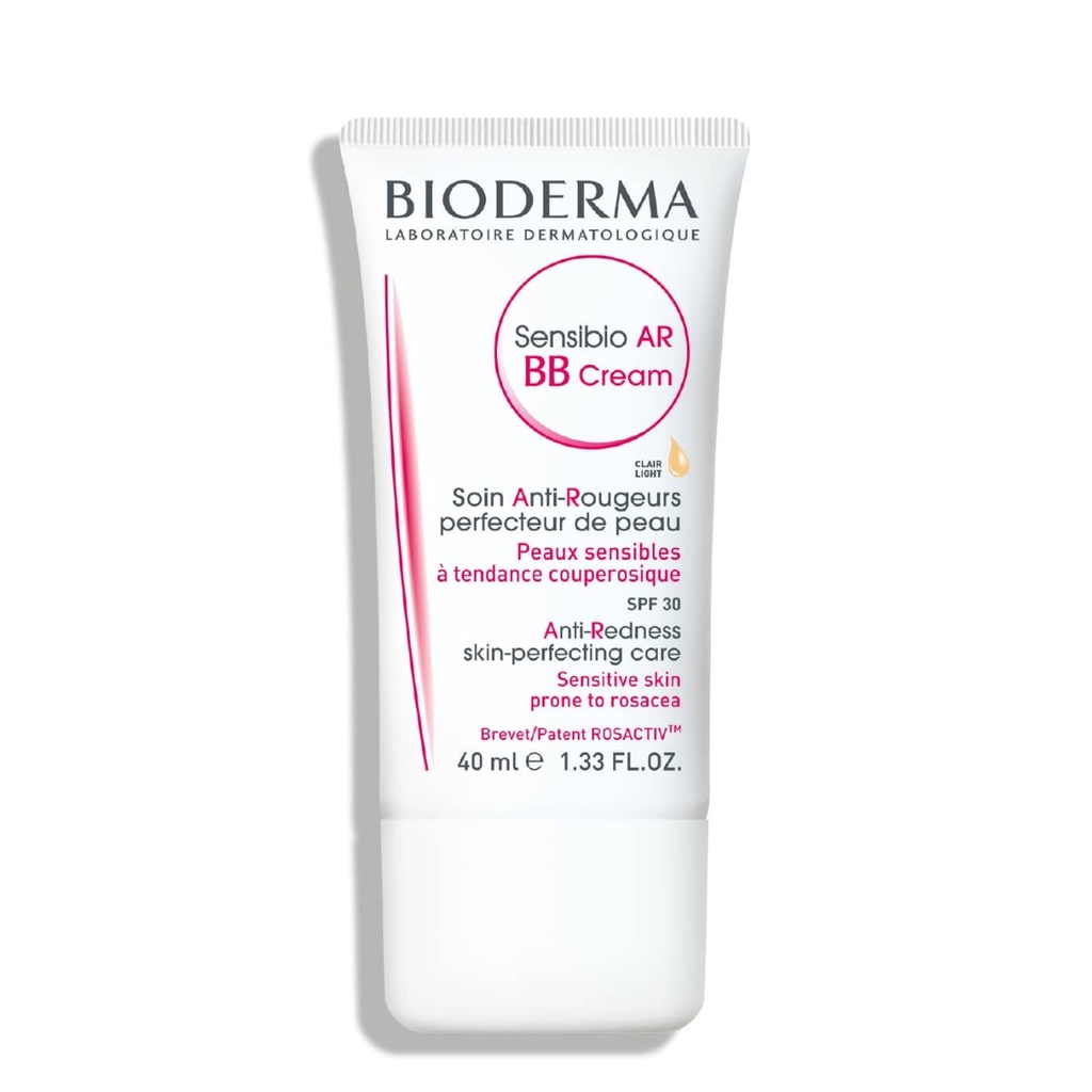 BIODERMA Sensibio AR BB Cream - Soin anti-rougeurs perfecteur de peau pour peaux sensibles à tendance couperosique - 40ml