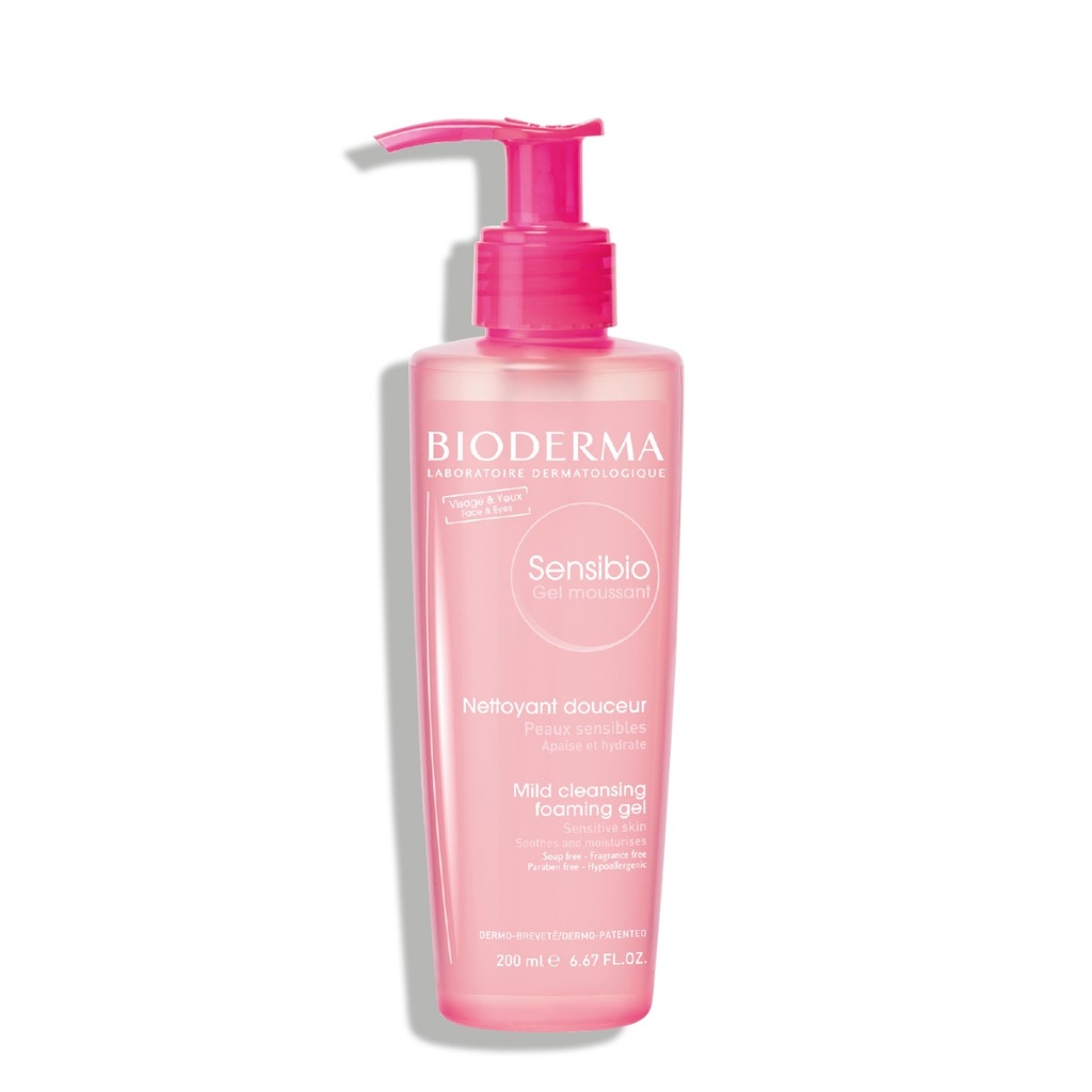 BIODERMA Sensibio Gel Moussant - Nettoyant douceur pour peaux sensibles - 200ml