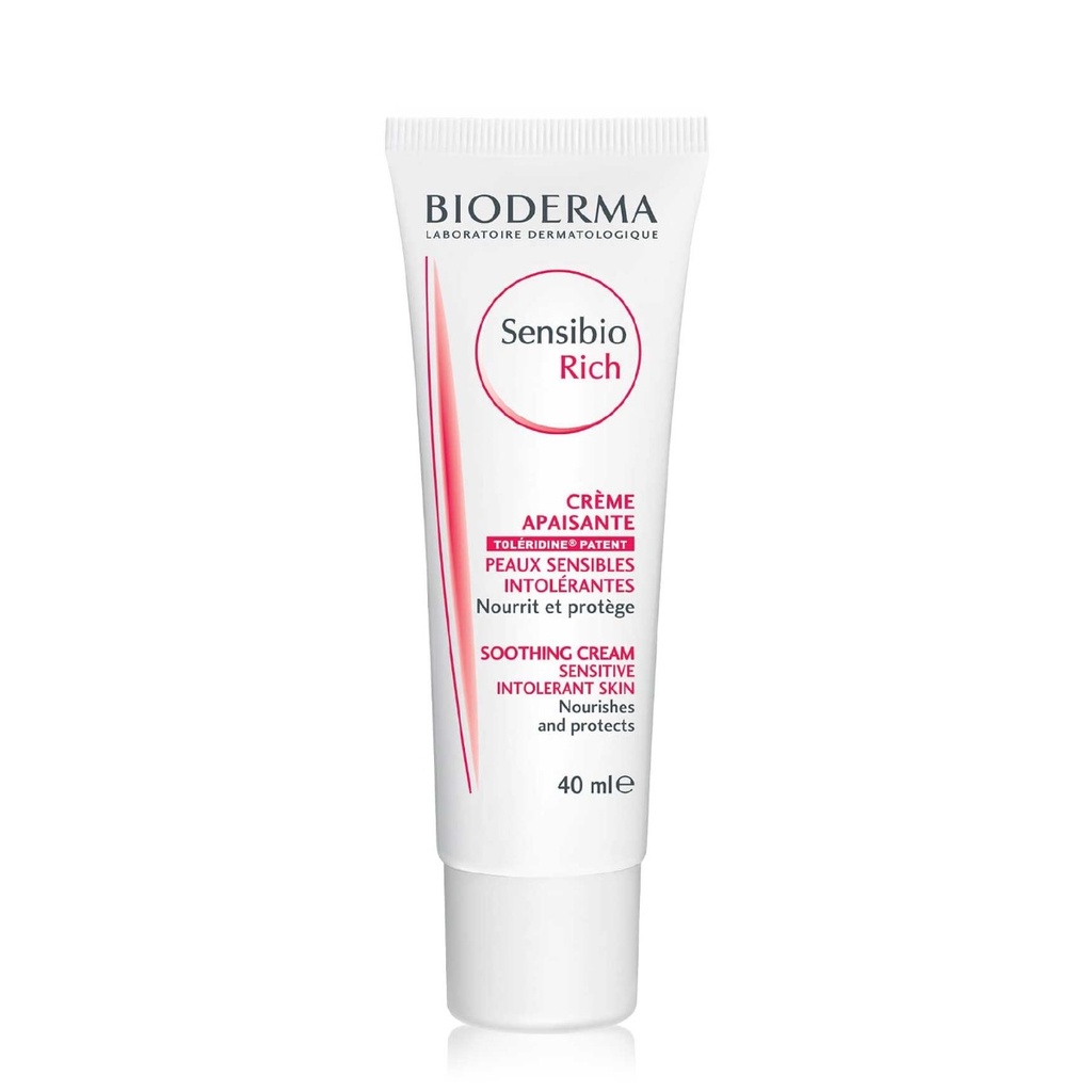 BIODERMA Sensibio Rich - Crème apaisante pour peaux sèches, sensibles et intolérantes - 40ml