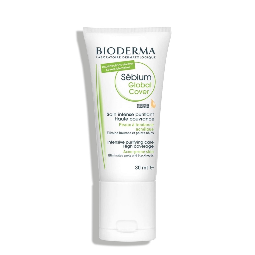 BIODERMA Sébium Global Covetr - Soin intense purifiant haute couvrance pour peaux à tendance acnéiques - 30ml