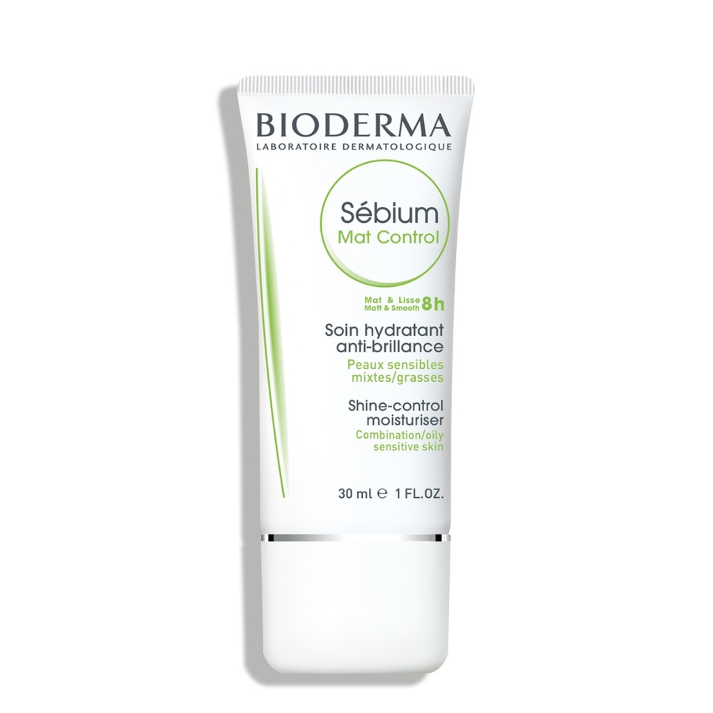 BIODERMA Sébium Mat Control - Soin hydratant anti-brillance pour peaux sensibles mixtes à grasses - 30ml