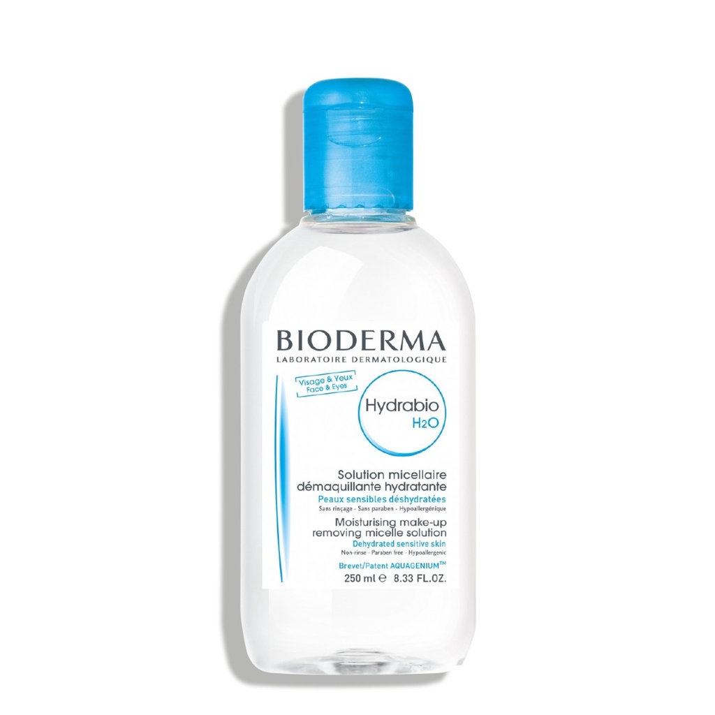 BIODERMA Hydrabio H2O - Solution micellaire démaquillante hydratante pour peaux sensibles déshydratées - 250ml