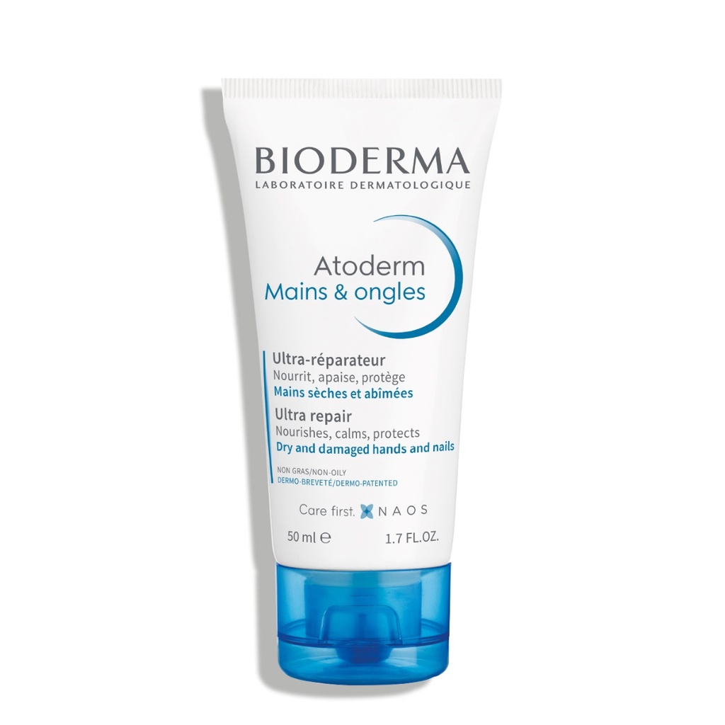 BIODERMA Atoderm Mains et Ongles - Crème ultra-réparatrice pour mains sèches et abîmées - 50ml