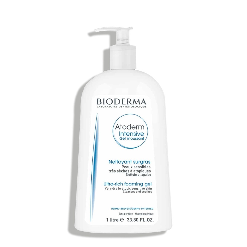 BIODERMA Atoderm Intensive - Gel moussant nettoyant surgras pour peaux sensibles très sèches à atopiques