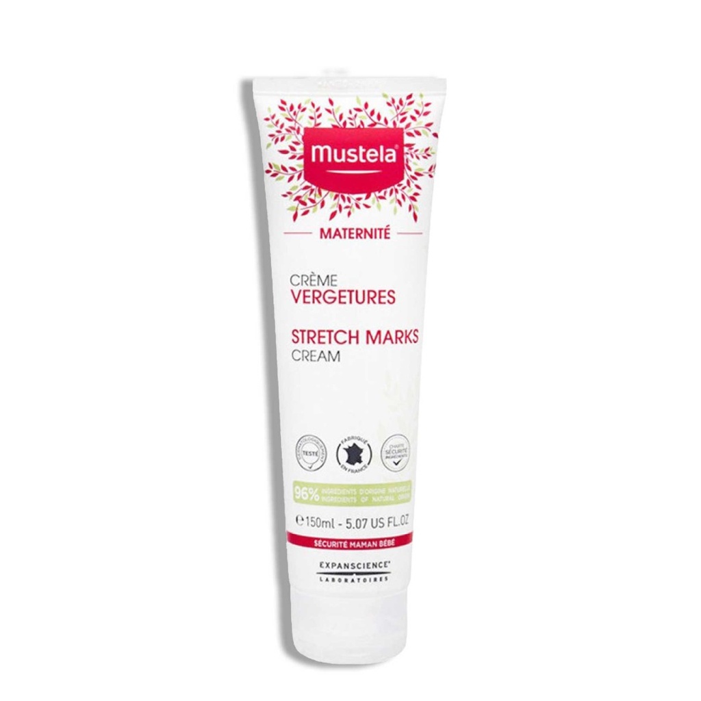 MUSTELA Maternité  - Crème prévention des vergetures, ingrédients 98% origine naturelle - 150ml