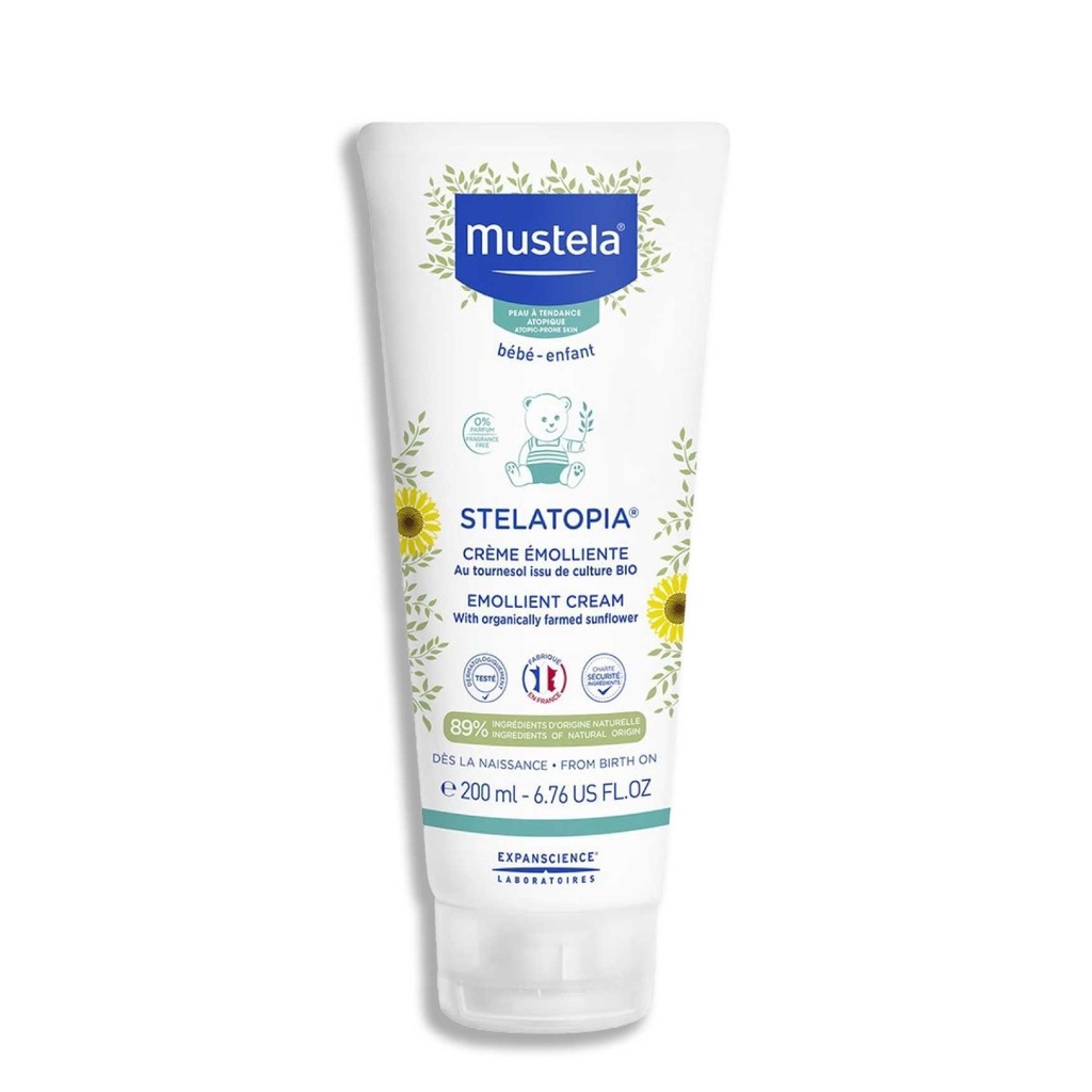 MUSTELA Stelatopia - Crème émolliente pour peaux à tendance atopique du bébé et de l'enfant - 200ml