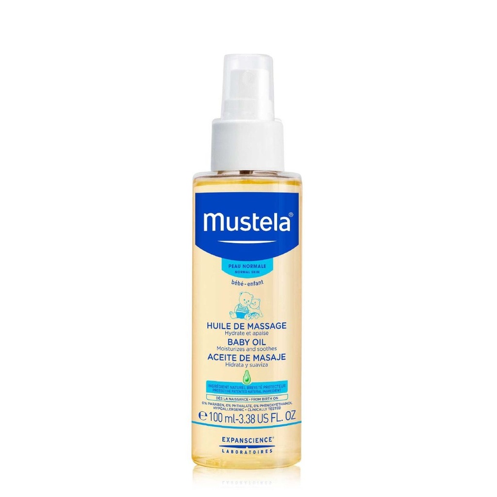 MUSTELA Huile de Massage - Idéale pour peaux normales de bébé - 110ml