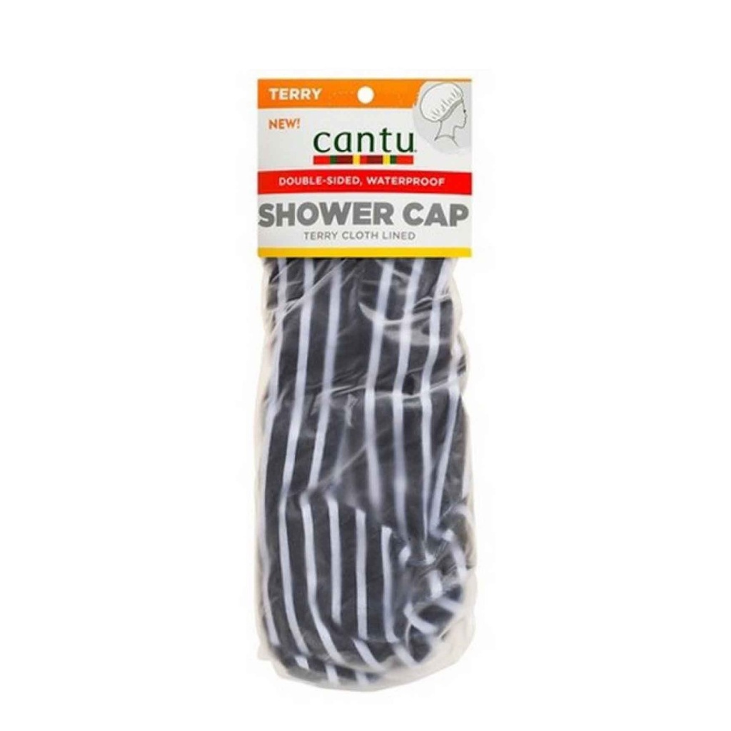 CANTU Shower Cap Terry Cloth Lined - Bonnet de douche en épouge bi-faces waterproof