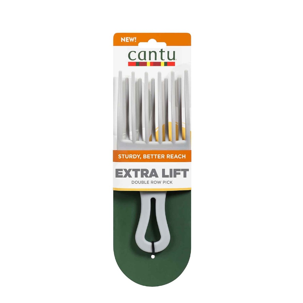 CANTU Extra Lift Double Row Pick - Peigne double rangées pour cheveux frisés et crépus