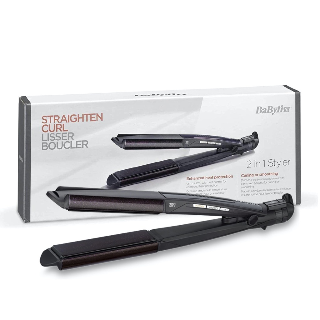 BABYLISS 2-in-1 Styler - Lisseur boucleur 2-en-1 en céramique