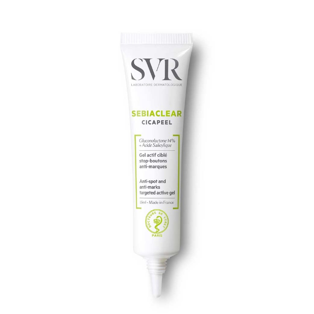 SVR Sebiaclear Cicapeel - Gel actif ciblé stop boutons 24h anti-marques pour peaux à imperfections - 15ml