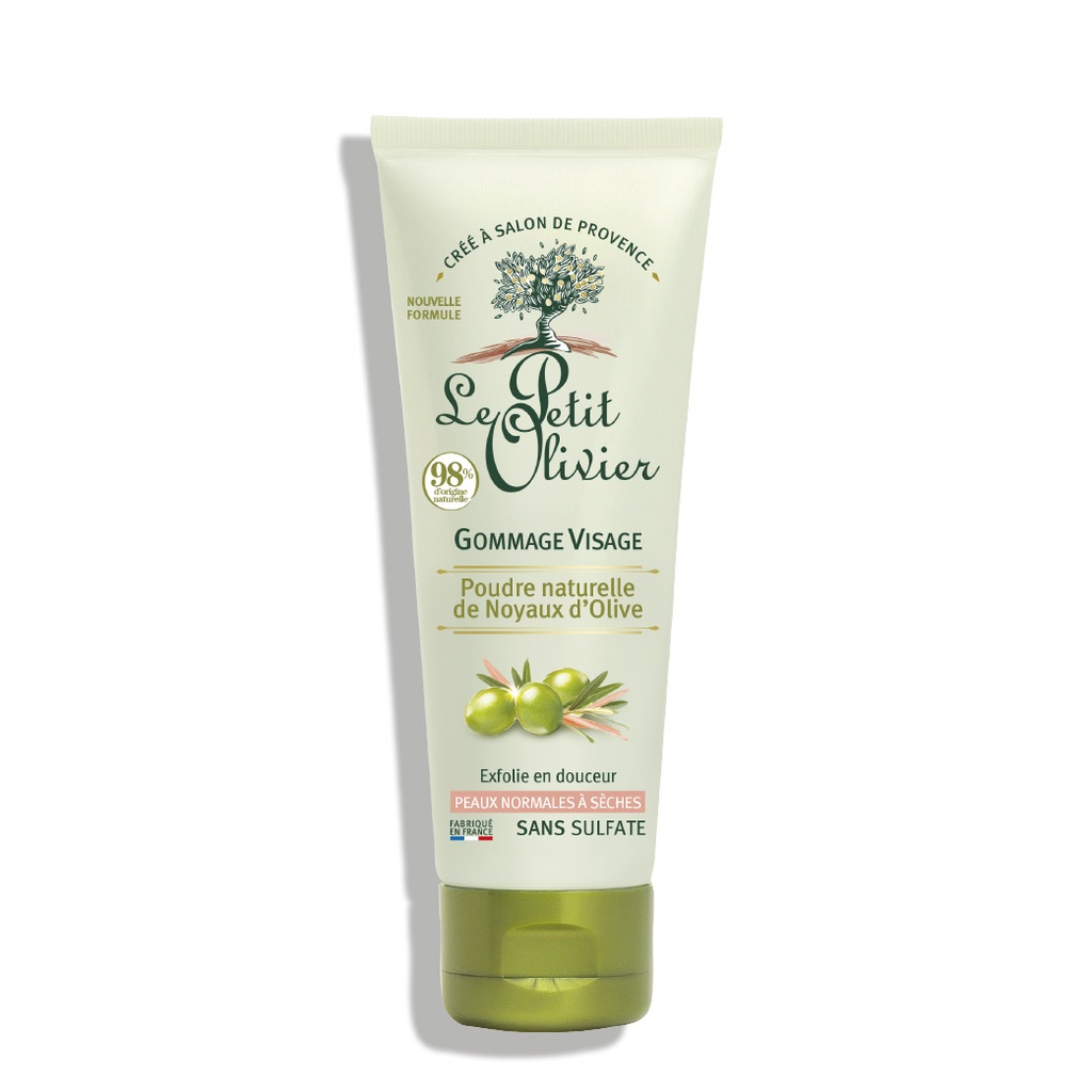 LE PETIT OLIVIER Huile d'Olive - Gommage visage pour peaux normales à sèches - 75ml