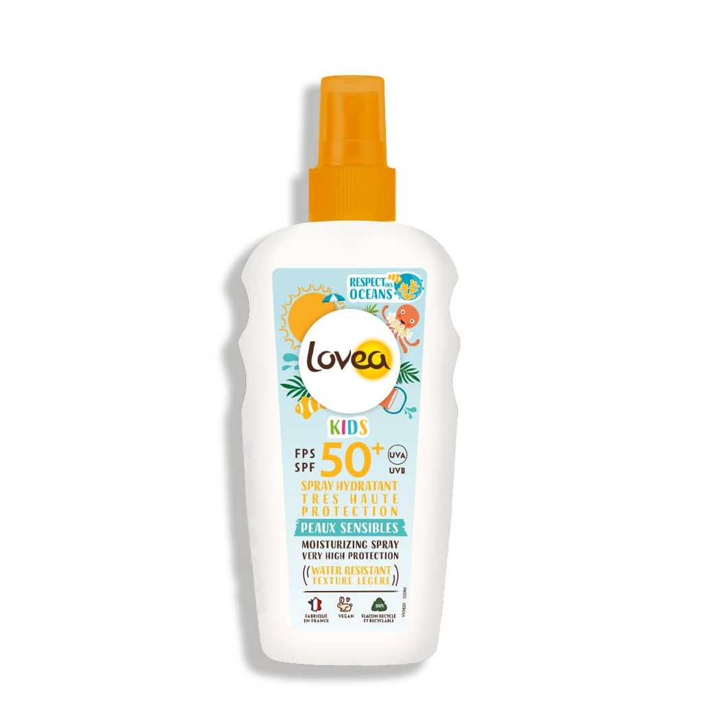 LOVEA Solaire Kids - Spray solaire hydratant SPF50+ pour le visage et le corps des enfants - 150ml