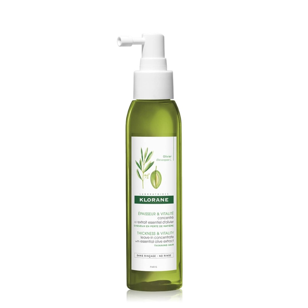 KLORANE Extrait Essentiel d'Olivier - Concentré épaisseur et vitalité pour cheveux en perte de densité - 125ml