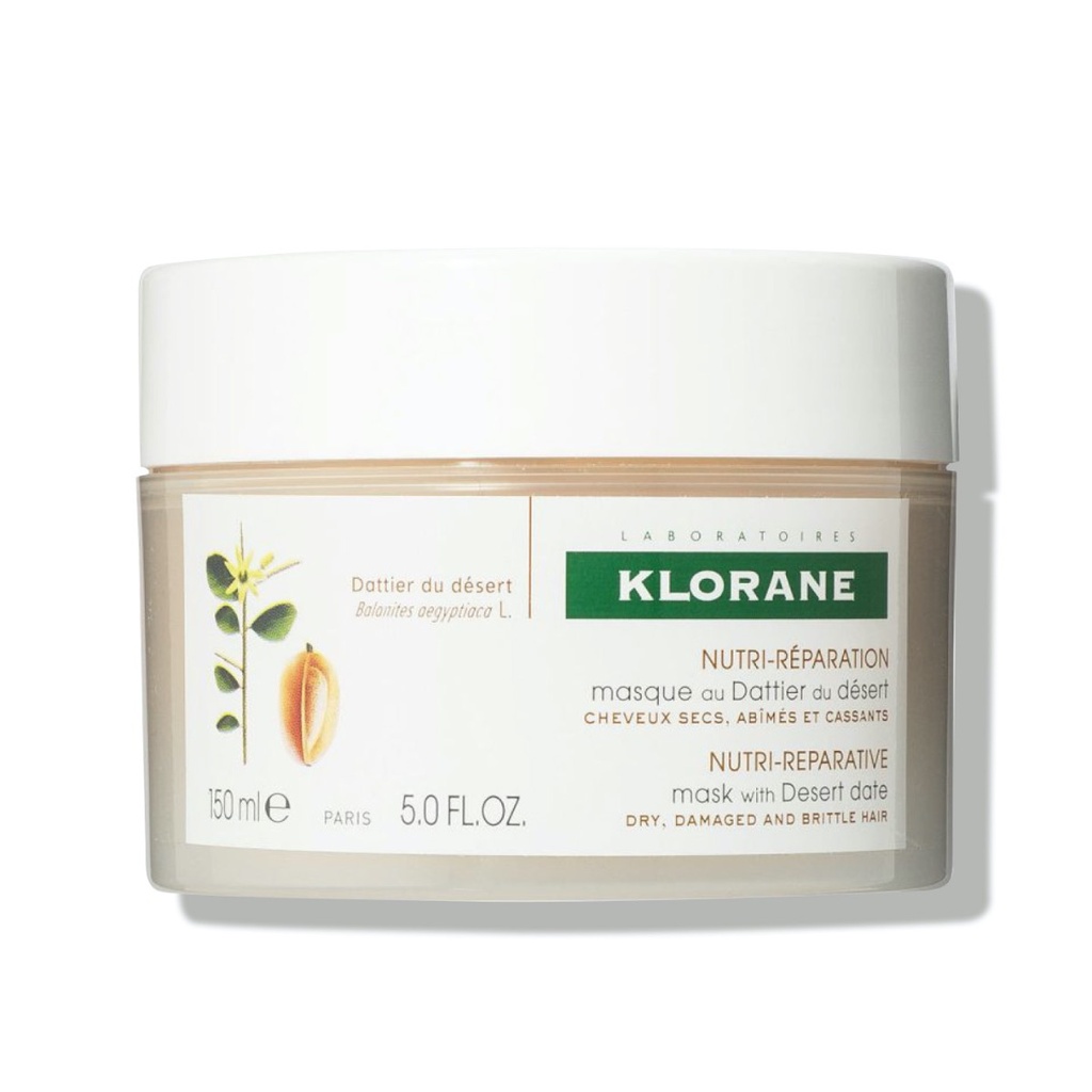 KLORANE Dattier du Désert - Masque nutri-réparation pour cheveux secs, abîmés et cassants - 150ml