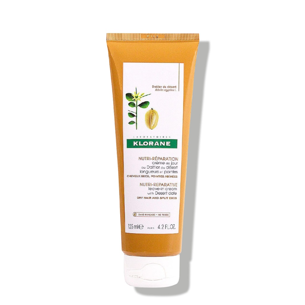KLORANE Dattier du Désert - Crème de jour pour les longueurs et les pointes des cheveux secs, abîmés et cassant - 125ml