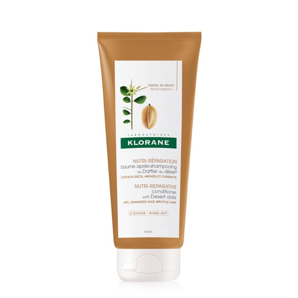 KLORANE Dattier du Désert - Baume après-shampooing pour cheveux secs, abîmés et cassants - 200ml