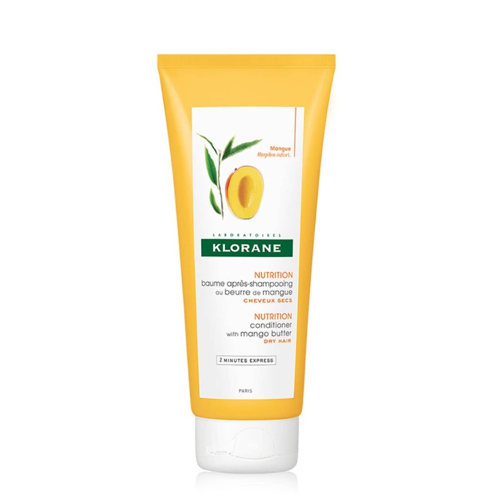 KLORANE Beurre de Mangue - Baume après-shampooing nutrition pour cheveux secs - 200ml