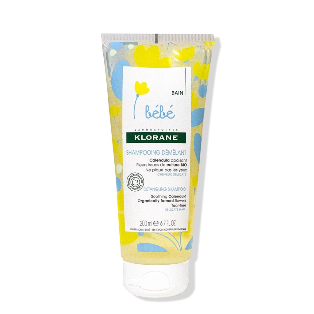 KLORANE BEBE Shampooing Doux Démêlant  - Idéal pour les cheveux délicats de bébé - 200ml