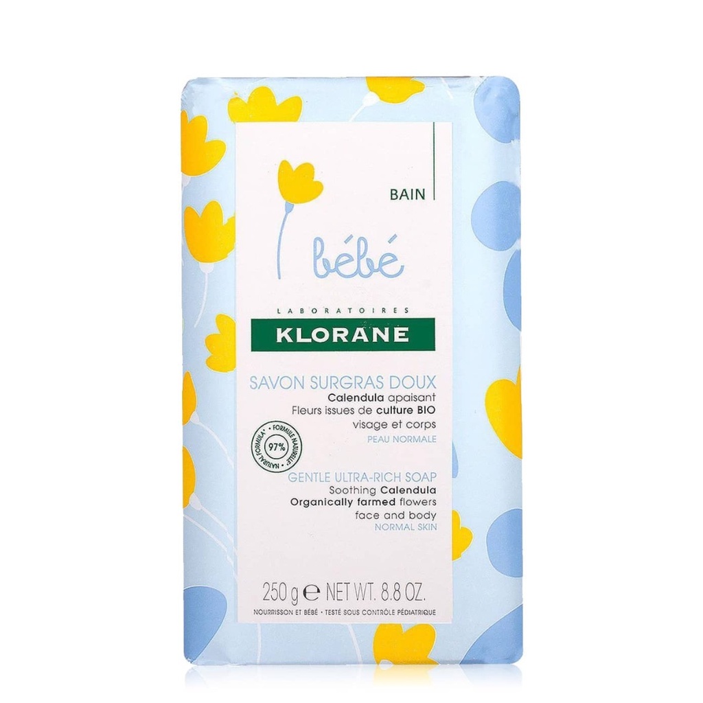 KLORANE BEBE Savon Surgras - Savon très doux sans paraben - 2 x 250g