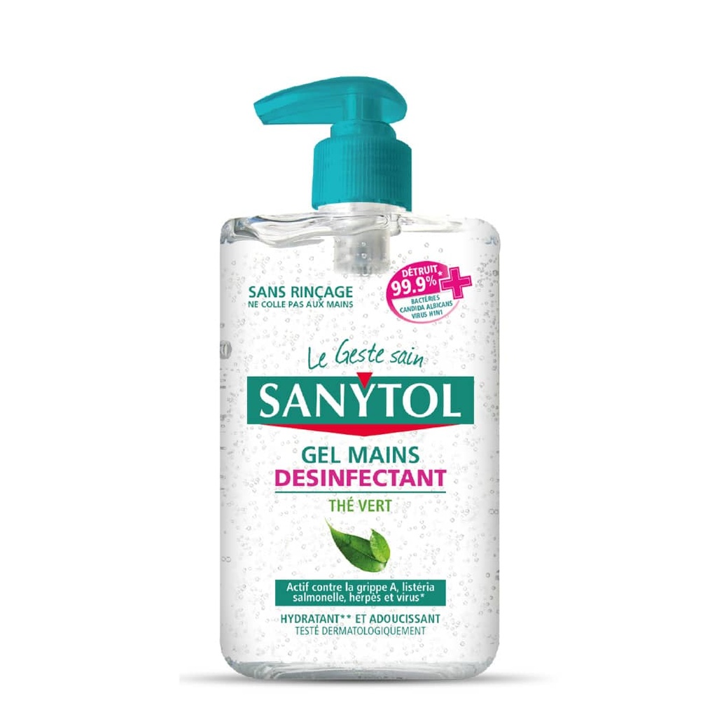 SANYTOL Gel Hydro-Alcoolique  - Hydratant et adoucissant - 250 ml