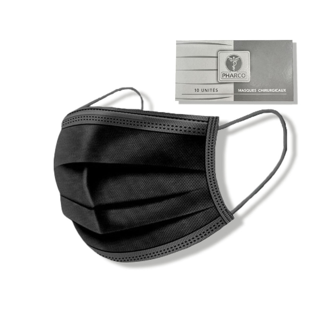 PHARCO Masques Chirurgicaux - Haute protection, respiration confortable - 10 unités