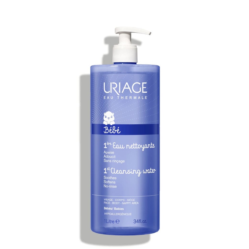 URIAGE 1ère Eau Nettoyante  - Pour le visage, le corps et le siège de bébés - 500ml