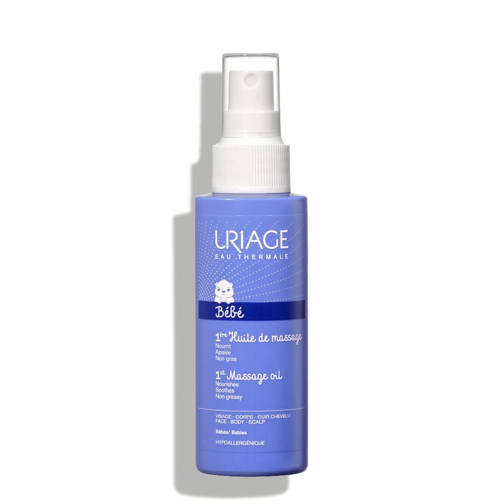 URIAGE 1ère Huile de Massage - Pour le visage, le corps et le cuir chevelu de bébé - 100ml