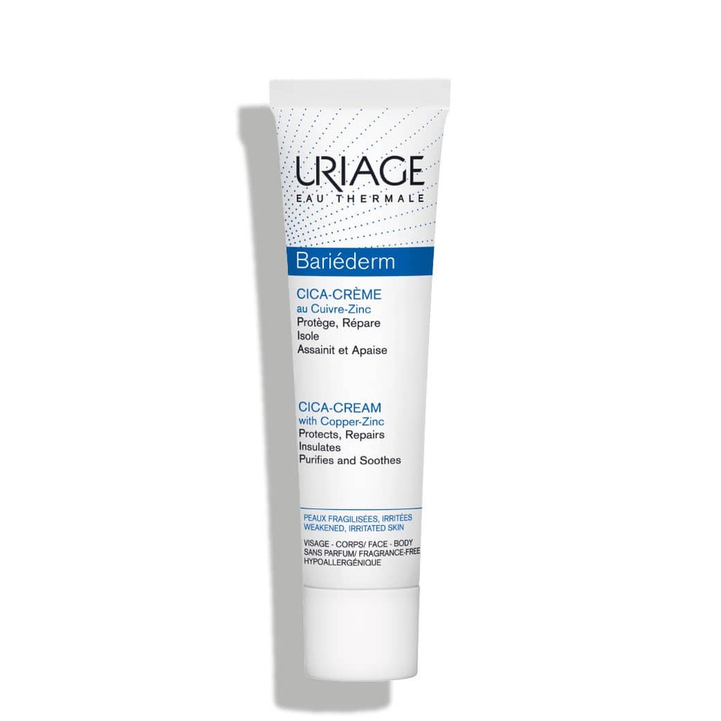 URIAGE Bariéderm Cica-Crème - Crème réparatrice, apaisante, anti-irritations pour peaux fragilisées - 40ml