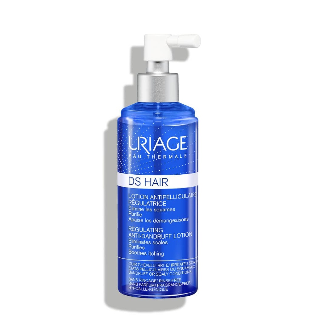 URIAGE D.S. Lotion - Spray apaisant régulateur anti-pelliculaire anti-squames anti-démangeaisons pour cuir chevelu irrité - 100ml