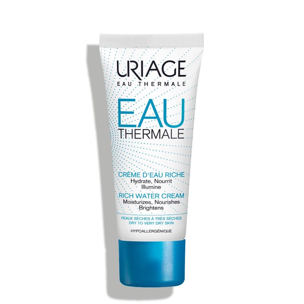 URIAGE Eau Thermale - Crème d'eau riche hydratante nourrissante pour peaux sèches à très sèches - 40ml