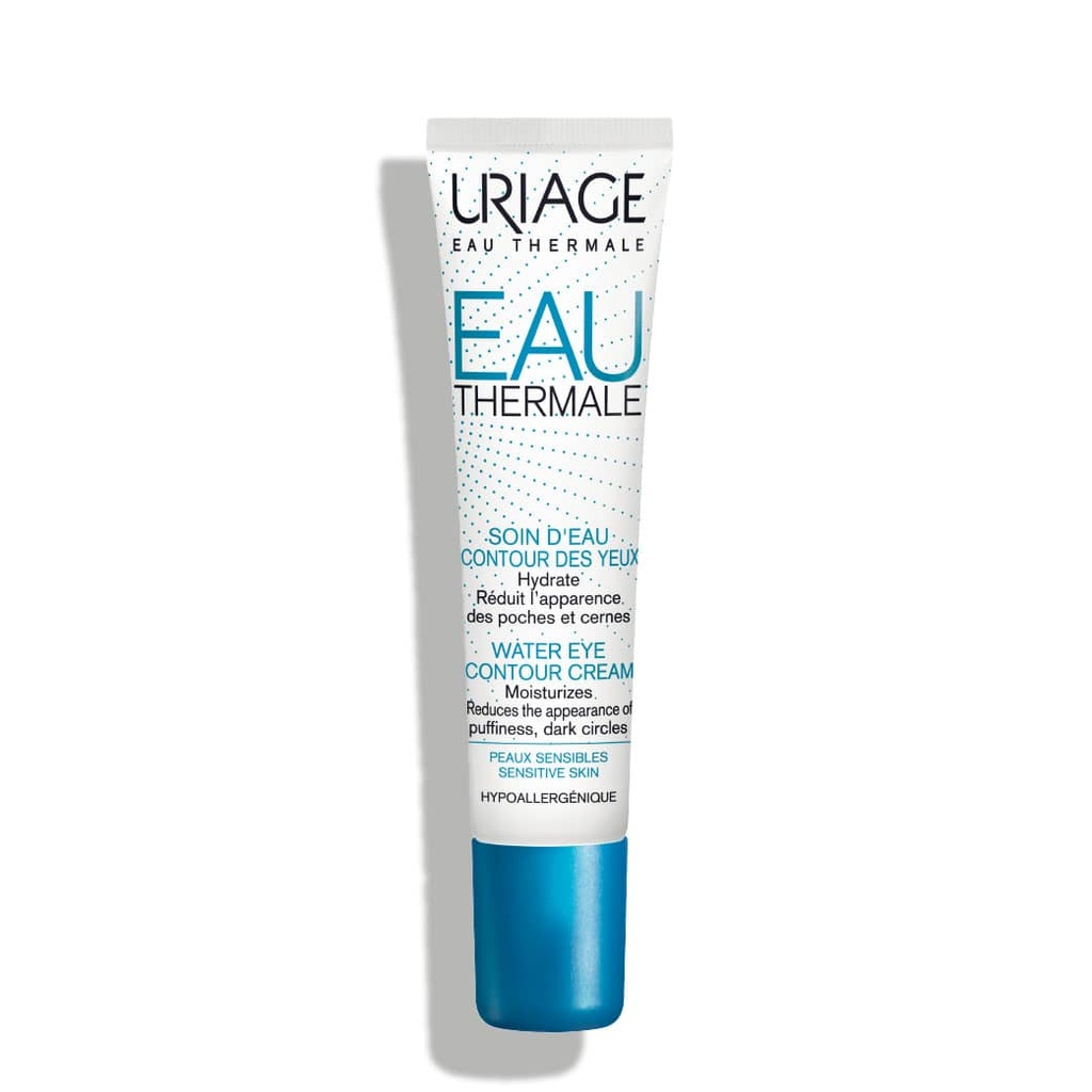 URIAGE Eau Thermale - Soin d'eau contour des yeux hydratant anti-poches anti-cernes pour peaux sensibles - 15ml