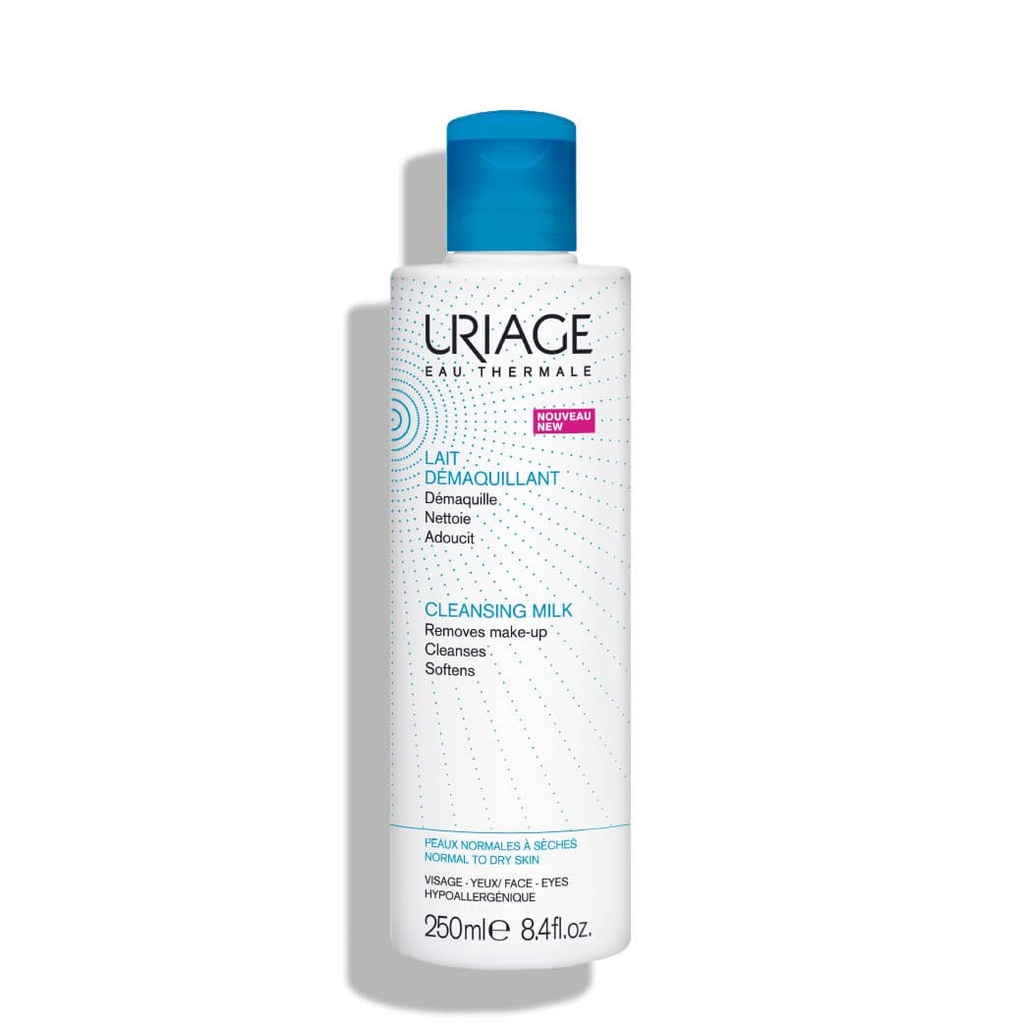 URIAGE Lait Démaquillant - Nettoyant adoucissant pour peaux normales à sèches - 250ml