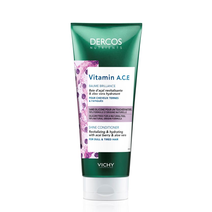 DERCOS Vitamin A.C.E - Baume brillance pour cheveux ternes et fatigués - 250ml