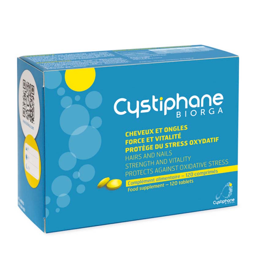 BIORGA Cystiphane - Complément alimentaire cheveux ongles 120 comprimés