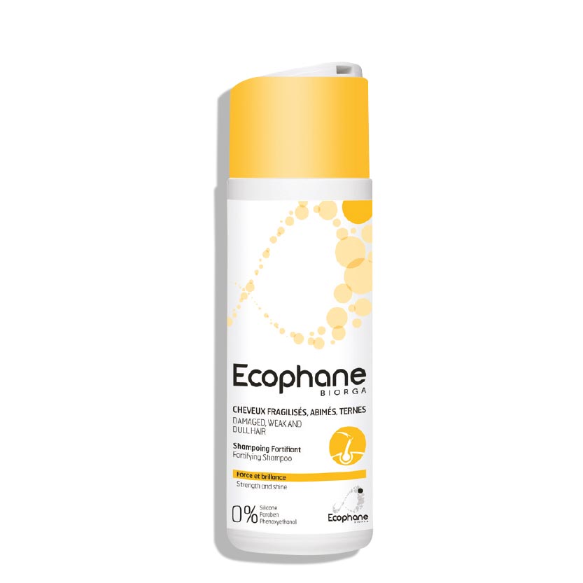 BIORGA Ecophane - Shampooing fortifiant pour cheveux fragilisés abimés et ternes - 200ml
