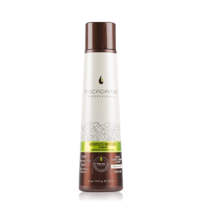 MACADAMIA Weightless Moisture Shampoo - Shampooing réparateur léger pour cheveux très fins à fins - 300ml