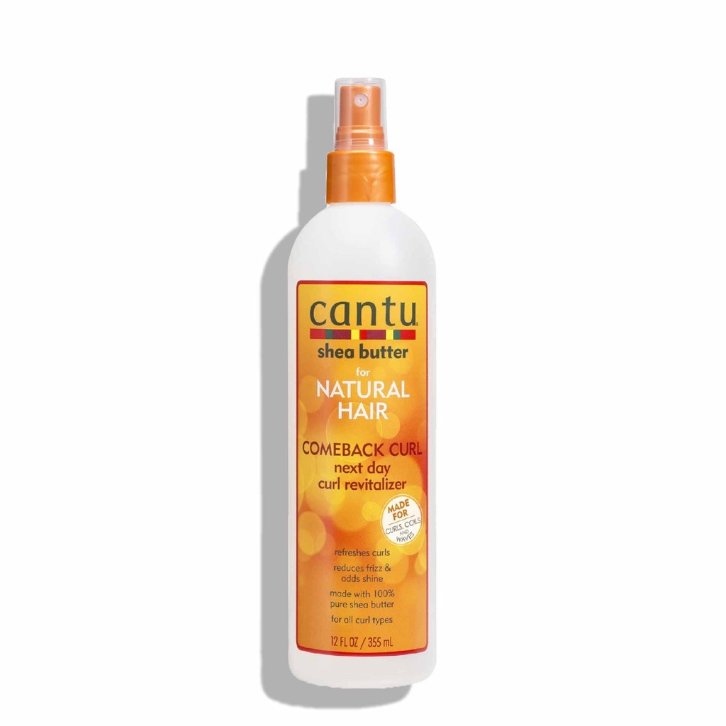 CANTU Shea Butter For Natural Hair - Spray revitalisant anti-frisottis, pour cheveux naturellement bouclés - 355ml