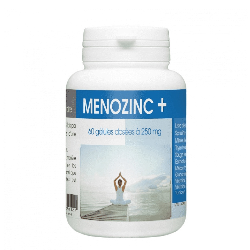 GPH Diffusion Menozinc+ - Complément alimentaire Troubles hormonaux / Ménopause - 60 gélules